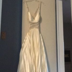 Prom dress- full length ivory satin